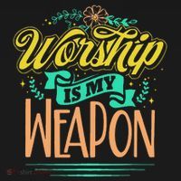 Worship Is My Weapon Christian Coaster thumb 2