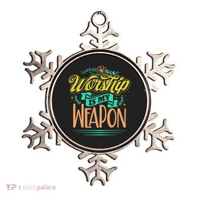 Worship Is My Weapon Christian Ornament