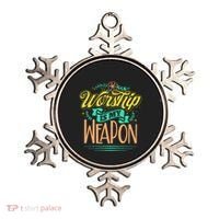 Worship Is My Weapon Christian Ornament thumb 0