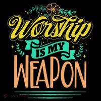 Worship Is My Weapon Christian Ornament thumb 1