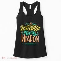 Worship Is My Weapon Christian Women's Tank Top thumb 0