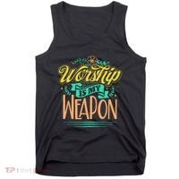 Worship Is My Weapon Christian Tank Top thumb 0