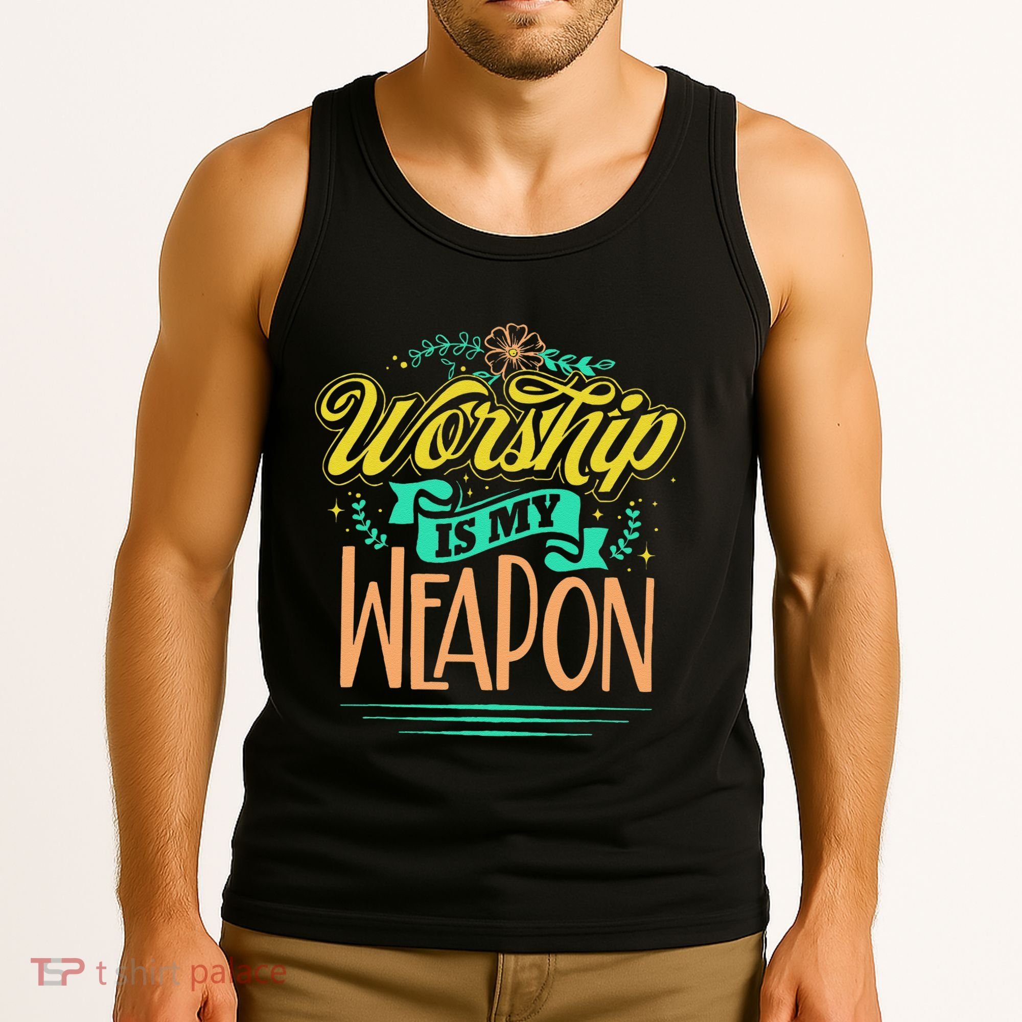 Worship Is My Weapon Christian Tank Top