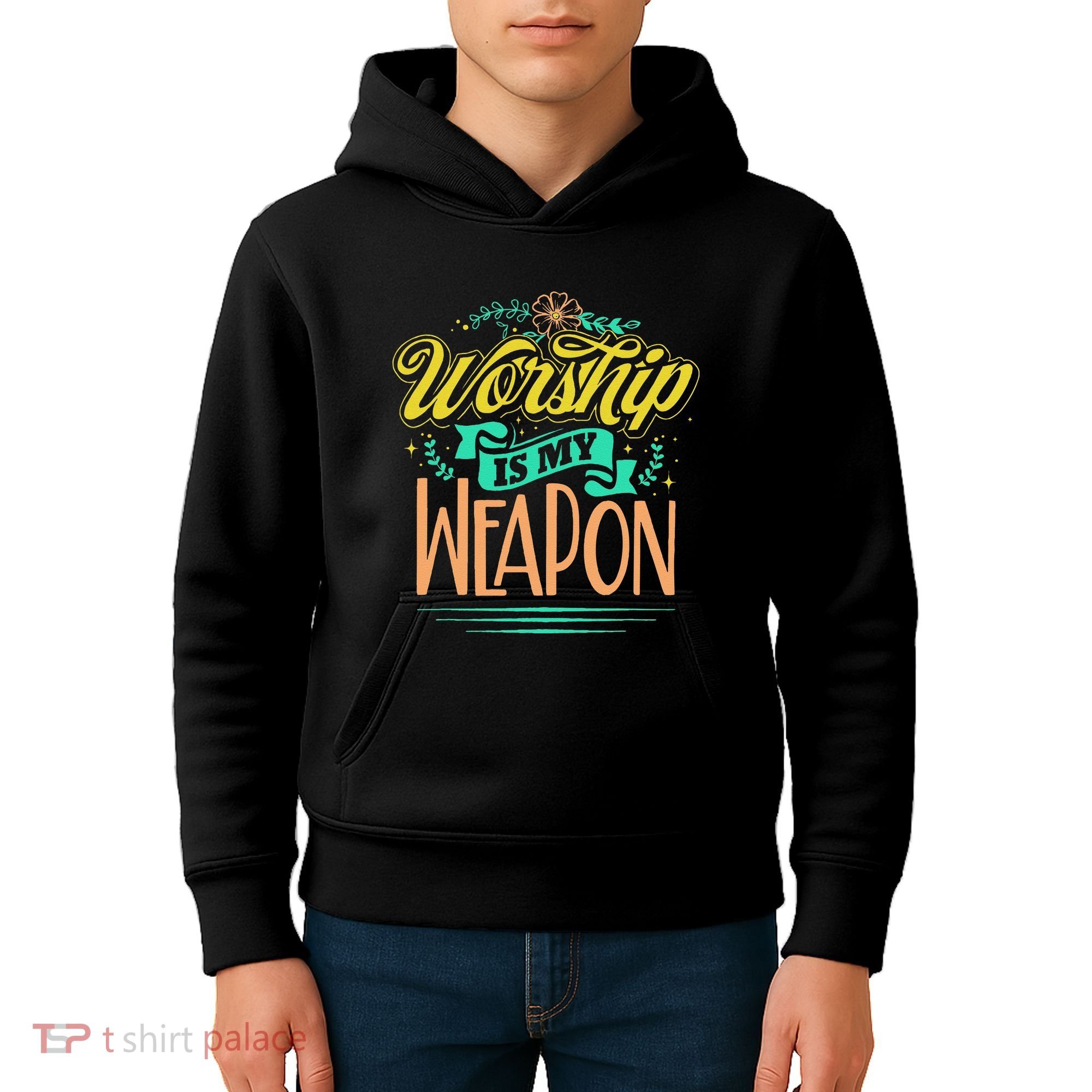 Worship Is My Weapon Christian Kids Hoodie