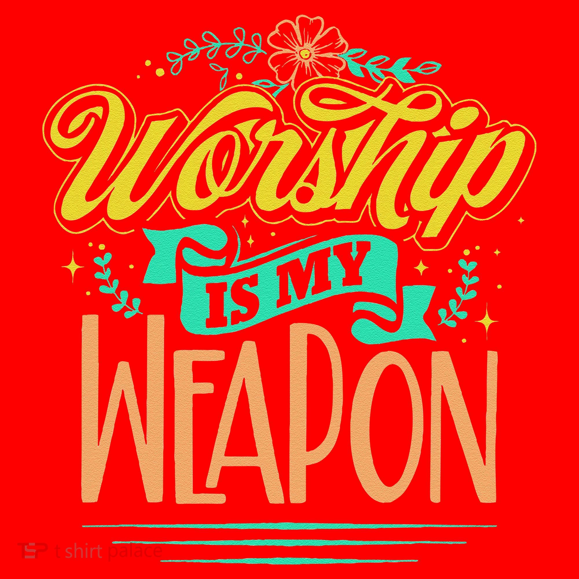 Worship Is My Weapon Christian Santa Hat