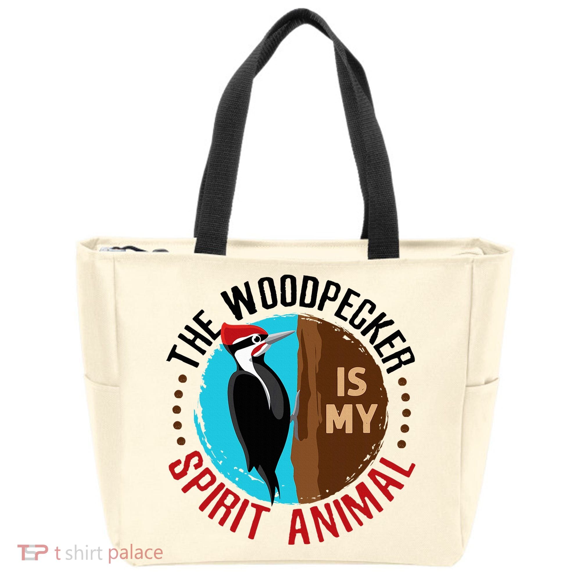 Woodpecker Is My Spirit Animal Bird Watcher Nerd Birder Tote Bag