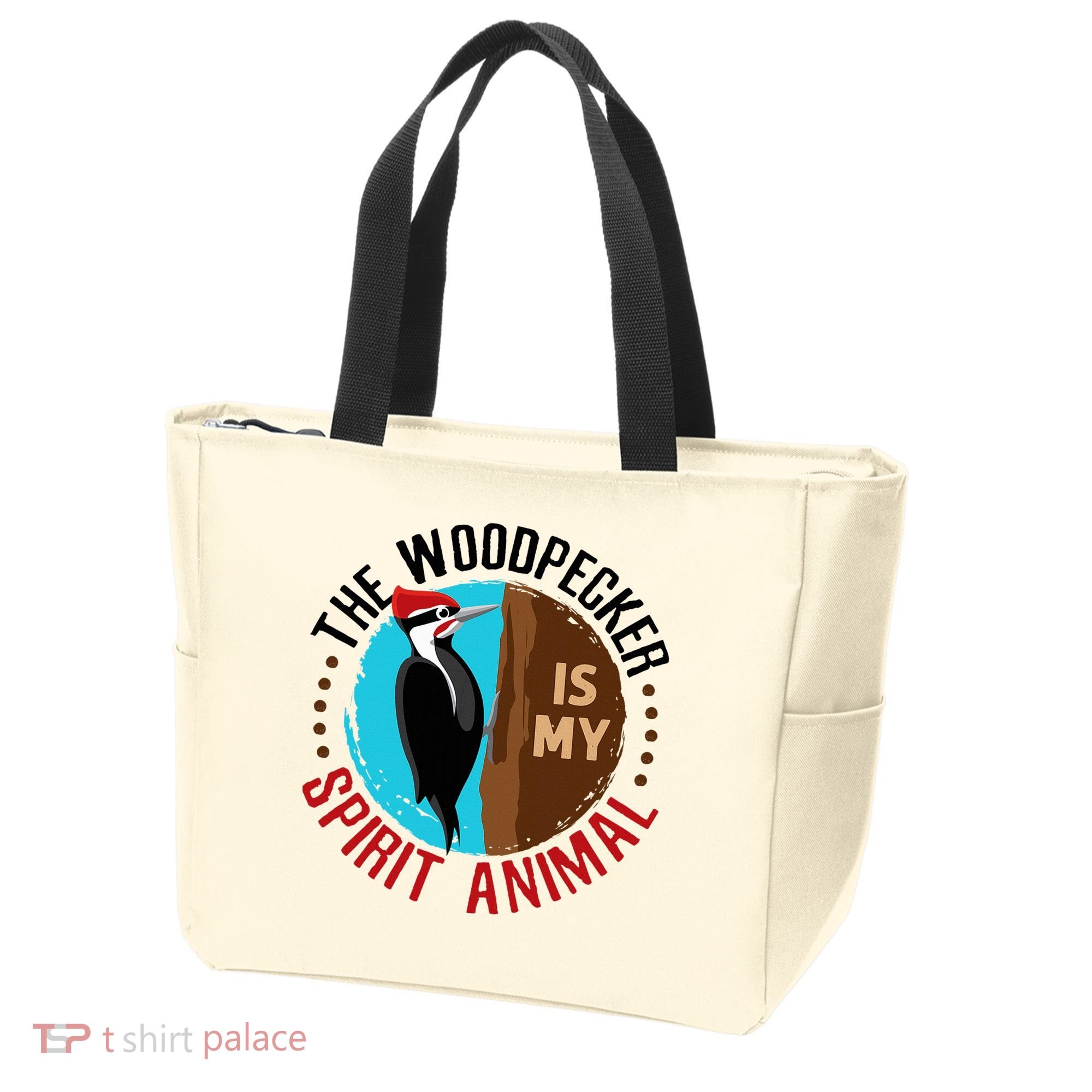 Woodpecker Is My Spirit Animal Bird Watcher Nerd Birder Tote Bag