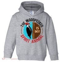 Woodpecker Is My Spirit Animal Bird Watcher Nerd Birder Toddler Hoodie thumb 0