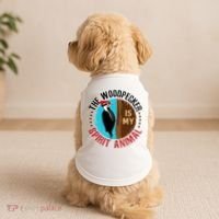 Woodpecker Is My Spirit Animal Bird Watcher Nerd Birder Doggie Tank thumb 2