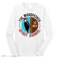 Woodpecker Is My Spirit Animal Bird Watcher Nerd Birder Long Sleeve Shirt thumb 0