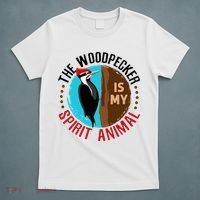 Woodpecker Is My Spirit Animal Bird Watcher Nerd Birder T-Shirt thumb 5