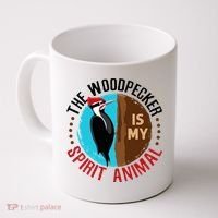 Woodpecker Is My Spirit Animal Bird Watcher Nerd Birder Coffee Mug thumb 0