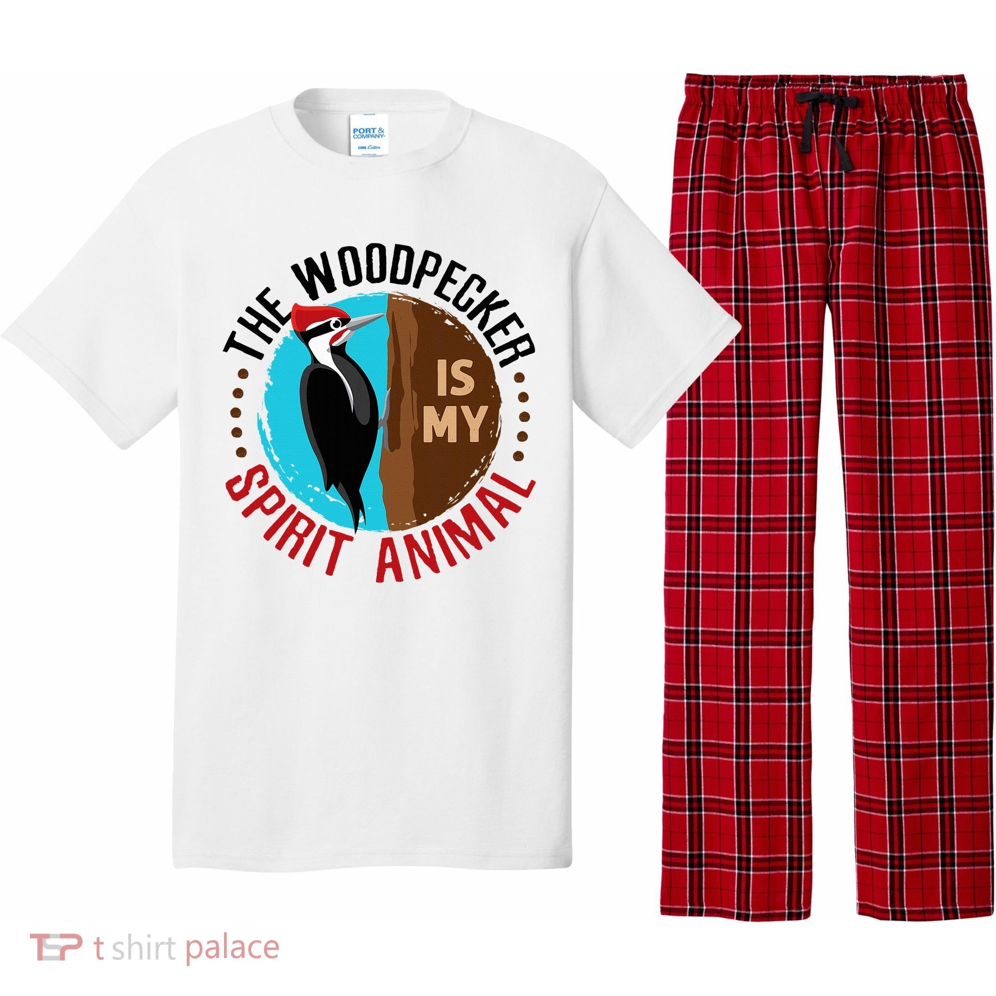 Woodpecker Is My Spirit Animal Bird Watcher Nerd Birder Pajama Set