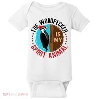 Woodpecker Is My Spirit Animal Bird Watcher Nerd Birder Baby Bodysuit thumb 0