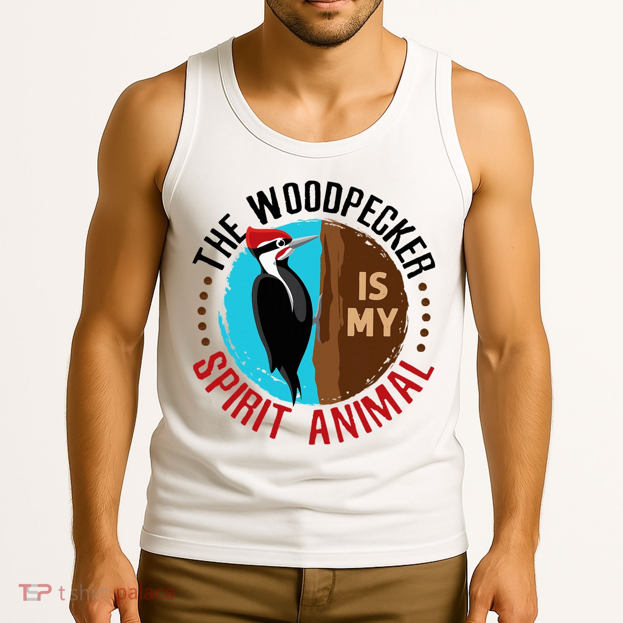 Woodpecker Is My Spirit Animal Bird Watcher Nerd Birder Tank Top