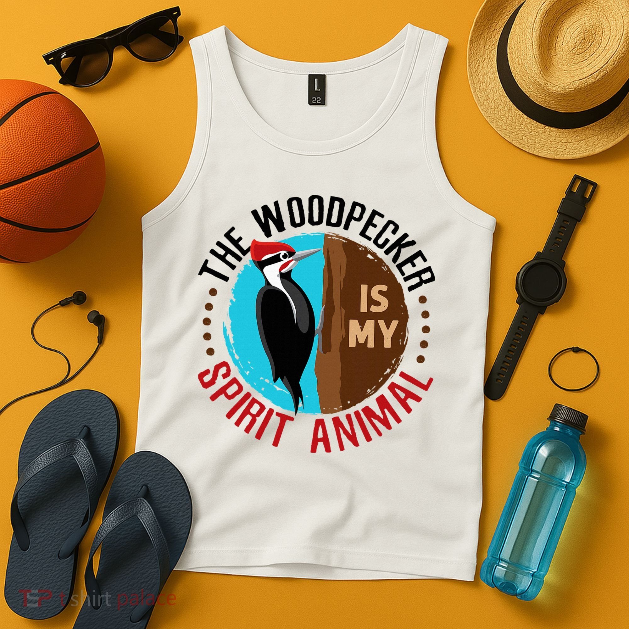 Woodpecker Is My Spirit Animal Bird Watcher Nerd Birder Tank Top