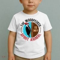 Woodpecker Is My Spirit Animal Bird Watcher Nerd Birder Toddler T-Shirt thumb 2