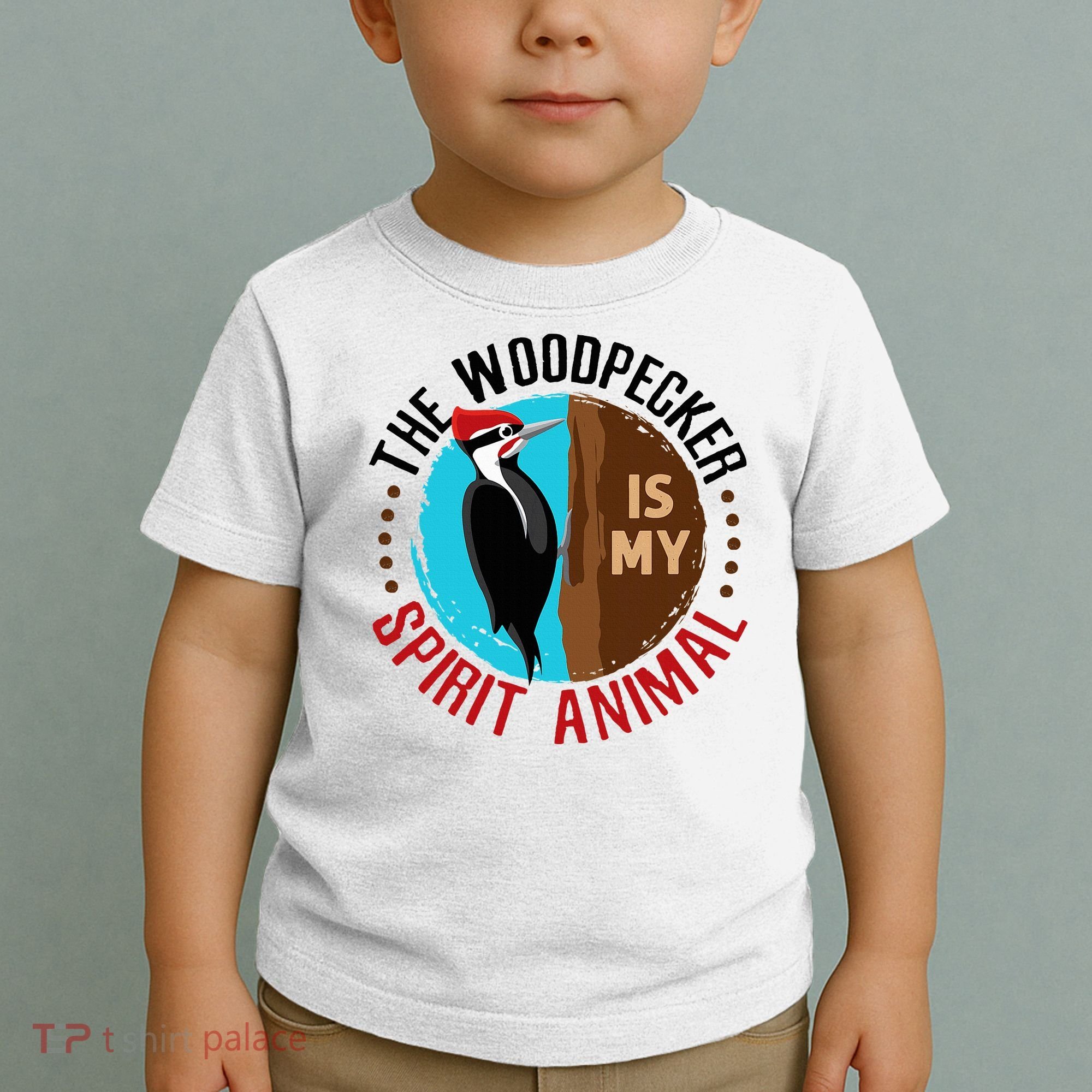 Woodpecker Is My Spirit Animal Bird Watcher Nerd Birder Toddler T-Shirt
