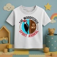 Woodpecker Is My Spirit Animal Bird Watcher Nerd Birder Toddler T-Shirt thumb 3