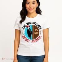 Woodpecker Is My Spirit Animal Bird Watcher Nerd Birder Women's T-Shirt thumb 4