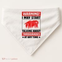 Warning I May Start Talking About Tardigrades USA-Made Doggie Bandana thumb 0