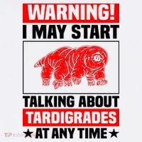 Warning I May Start Talking About Tardigrades USA-Made Doggie Bandana thumb 2