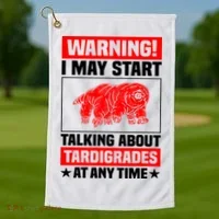 Warning I May Start Talking About Tardigrades Golf Towel thumb 1