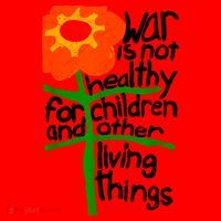 War Is Not Healthy For Children And Other Living Things Santa Hat thumb 1