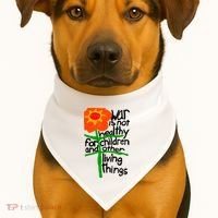 War Is Not Healthy For Children And Other Living Things USA-Made Doggie Bandana thumb 1