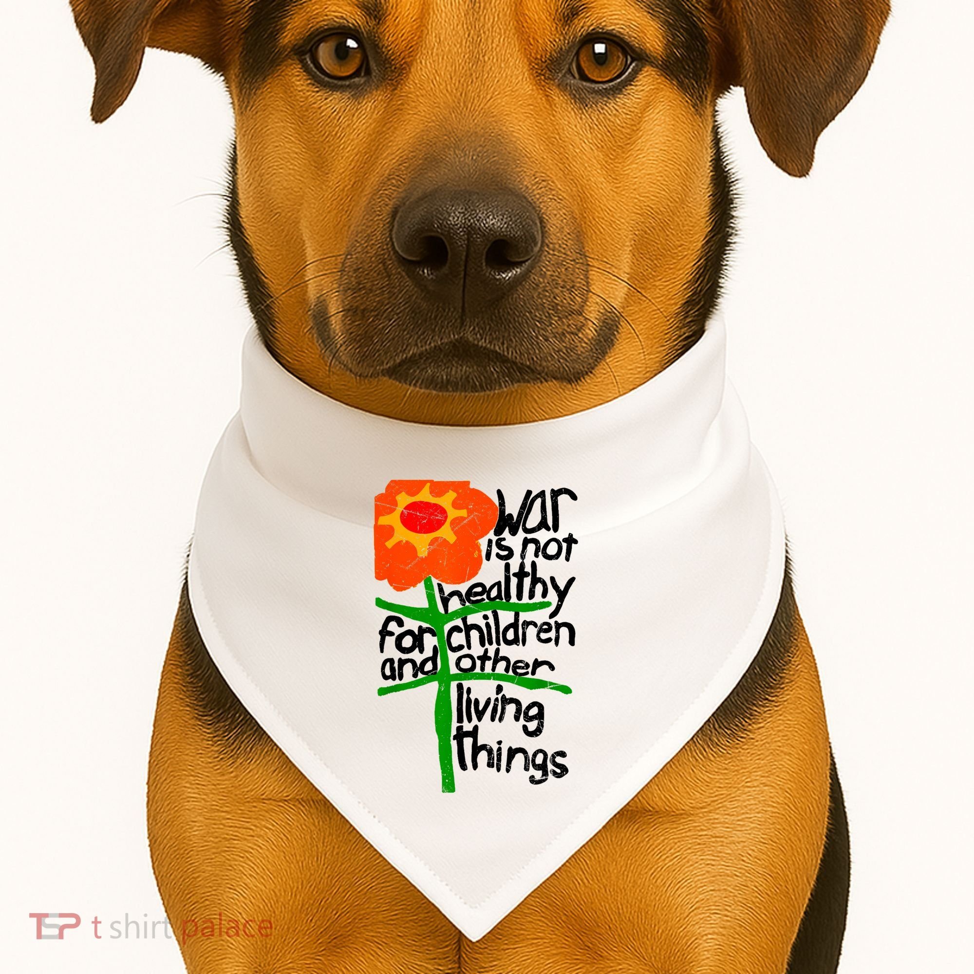 War Is Not Healthy For Children And Other Living Things USA-Made Doggie Bandana