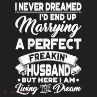 Womens I Never Dreamed I'd End Up Marrying A Perfect Husband TShirt Beanie thumb 2