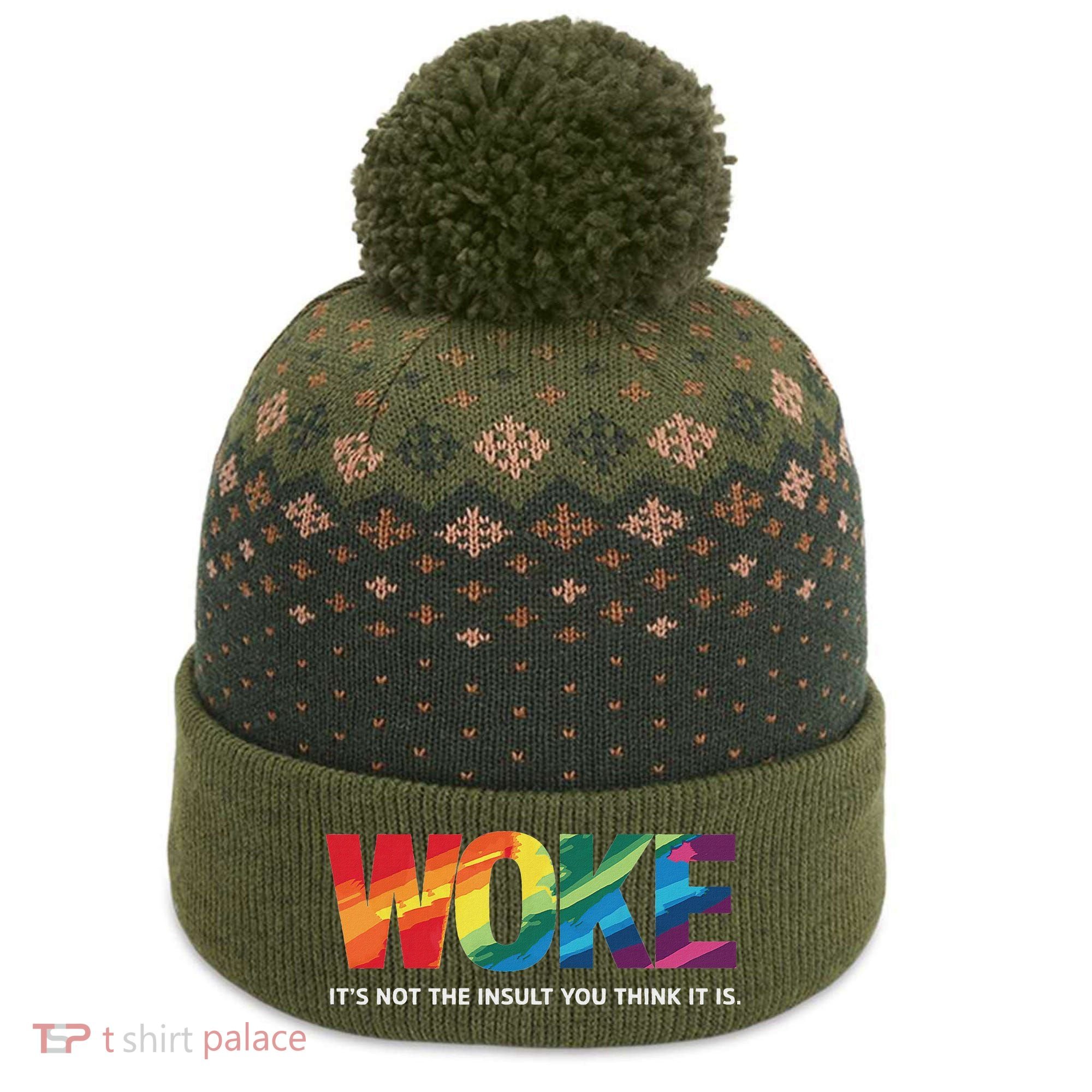 Woke ItS Not The Insult You Think It Is The Baniff Cuffed Pom Beanie
