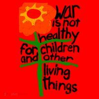 War Is Not Healthy For Children And Other Living Things Santa Hat thumb 1