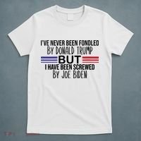 Wo I’ve Never Been Fondled By Donald Trump But Screwed By Biden V-Neck T-Shirt thumb 5
