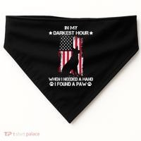 When I Needed A Hand I Found A Paw In My Darkest Hour USA-Made Doggie Bandana thumb 0