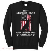 When I Needed A Hand I Found A Paw In My Darkest Hour Sweatshirt thumb 0