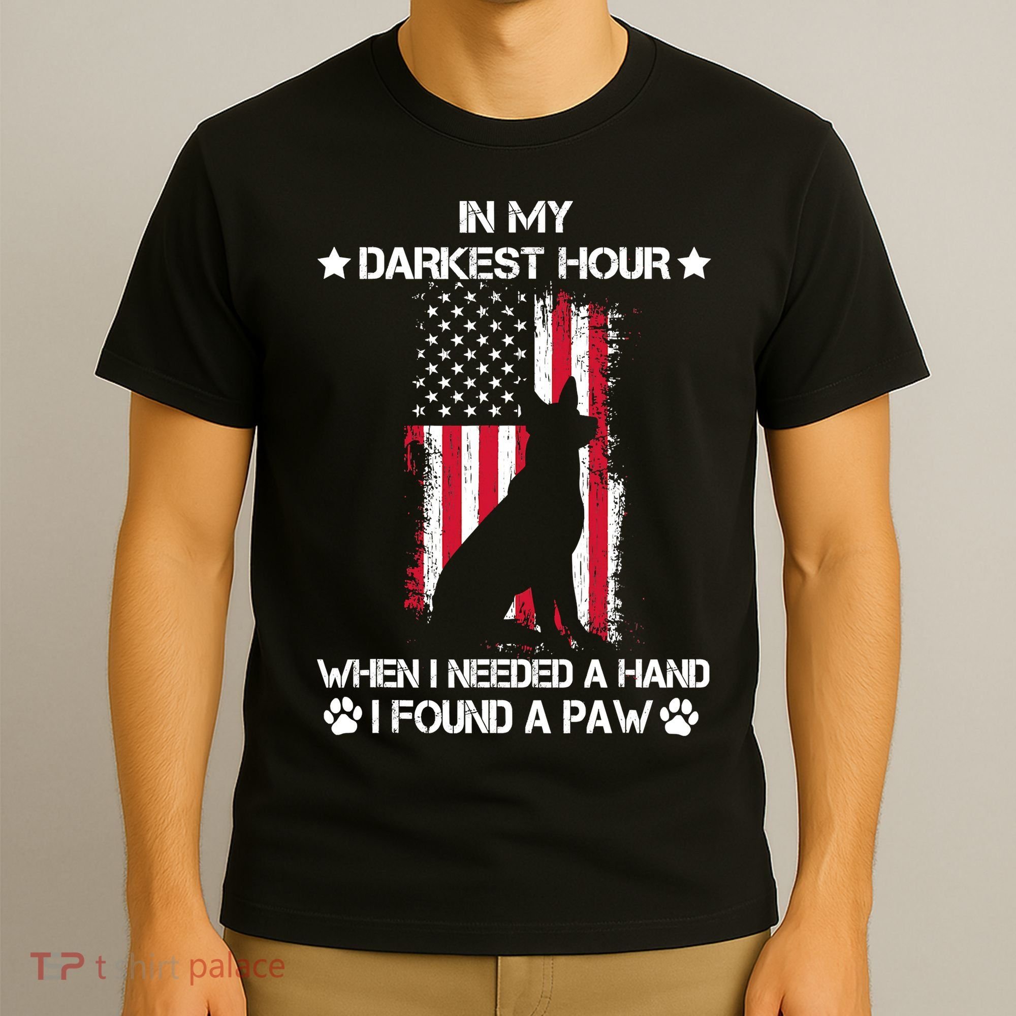 When I Needed A Hand I Found A Paw In My Darkest Hour T-Shirt