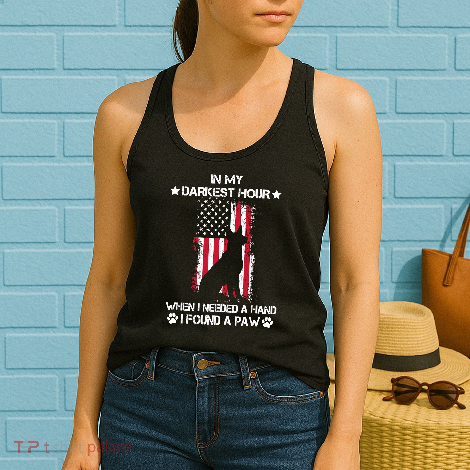 When I Needed A Hand I Found A Paw In My Darkest Hour Women's Tank Top