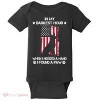 When I Needed A Hand I Found A Paw In My Darkest Hour Baby Bodysuit thumb 0