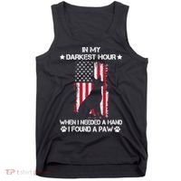 When I Needed A Hand I Found A Paw In My Darkest Hour Tank Top thumb 0