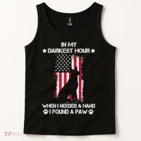 When I Needed A Hand I Found A Paw In My Darkest Hour Tank Top thumb 2