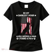 When I Needed A Hand I Found A Paw In My Darkest Hour Women's T-Shirt thumb 0