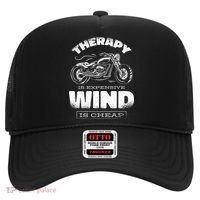 Wind Is Cheap Therapy Is Expensive Motorcycle Hat thumb 0