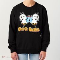 Wine Boo Bees Funny Ghost Women's Sweatshirt thumb 0