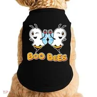 Wine Boo Bees Funny Ghost Doggie Tank thumb 0