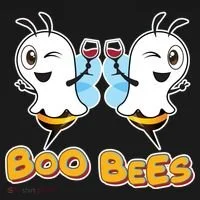 Wine Boo Bees Funny Ghost Doggie Tank thumb 4