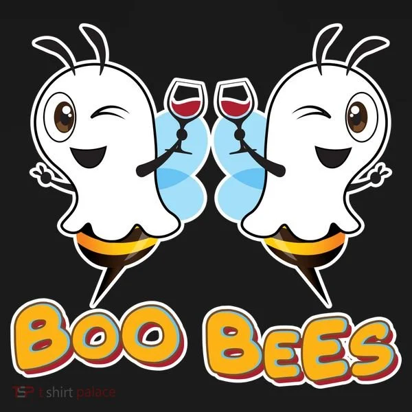 Wine Boo Bees Funny Ghost Doggie Tank