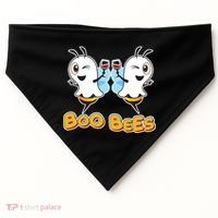 Wine Boo Bees Funny Ghost USA-Made Doggie Bandana thumb 0