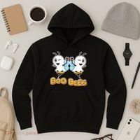 Wine Boo Bees Funny Ghost Hoodie thumb 3