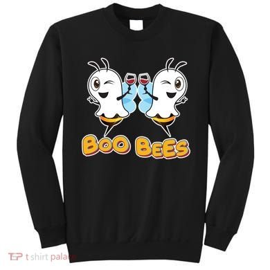 Wine Boo Bees Funny Ghost Sweatshirt
